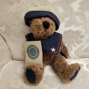 Boyds Bears Worthington Fitzburin Nautical Sailor Plush Brown Bear With Tags